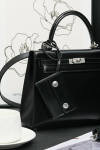 Classic Black Structured Handbag