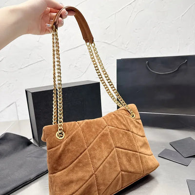 Flap Shoulder Bag - Calfskin Leather