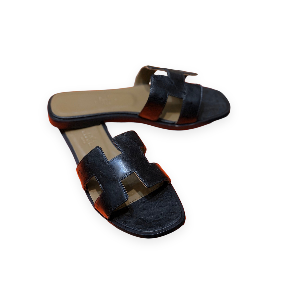 Cowhide Leather Slide Sandals