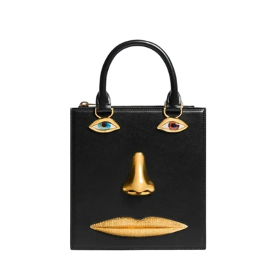 Leather Face Top Handle Bag