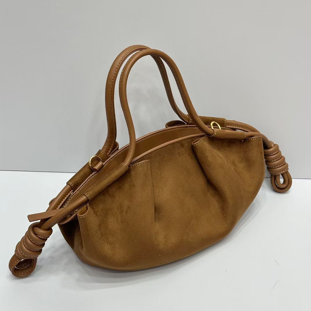 Luxe Knotted Handle Suede Bag