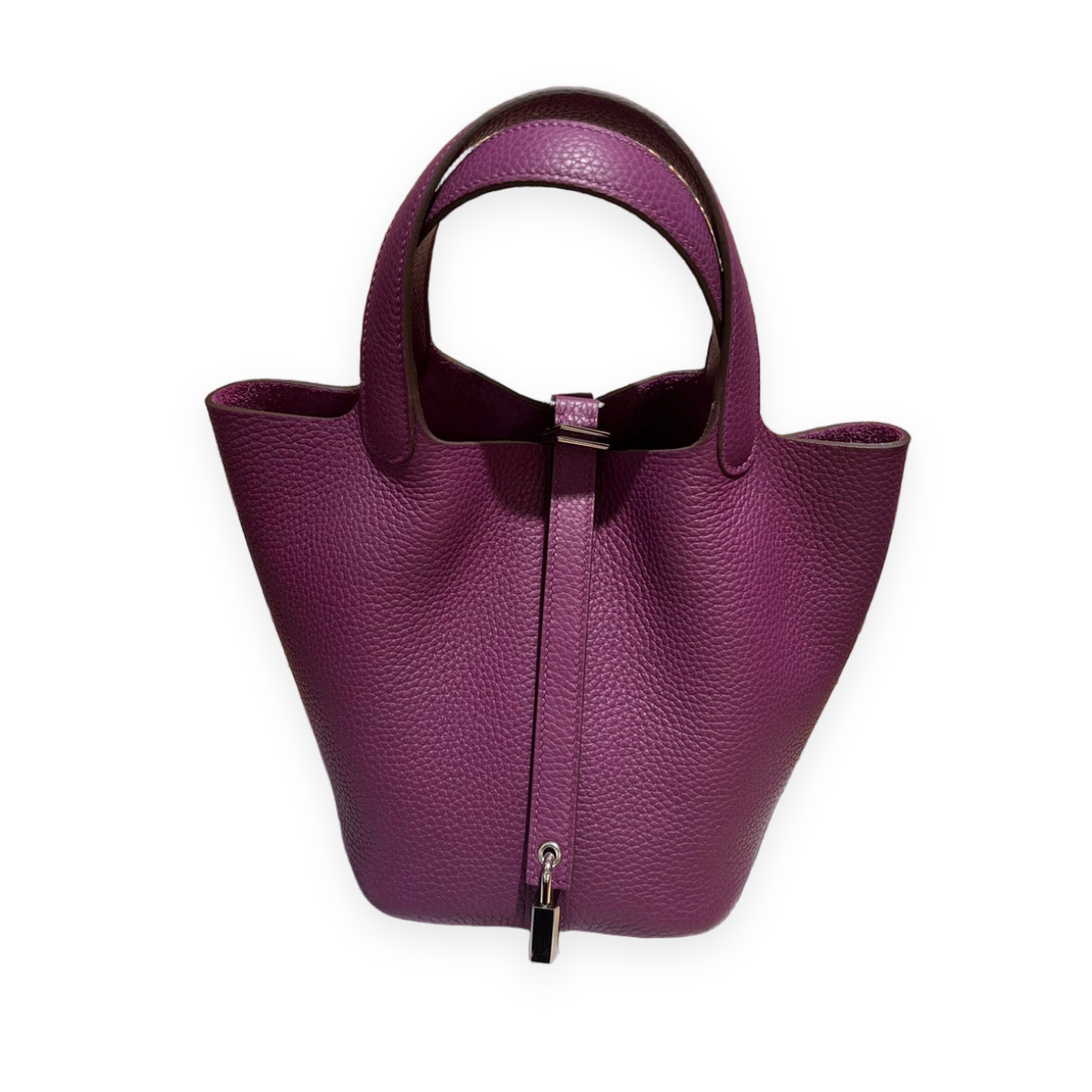 Pebbled Leather Bucket Bag