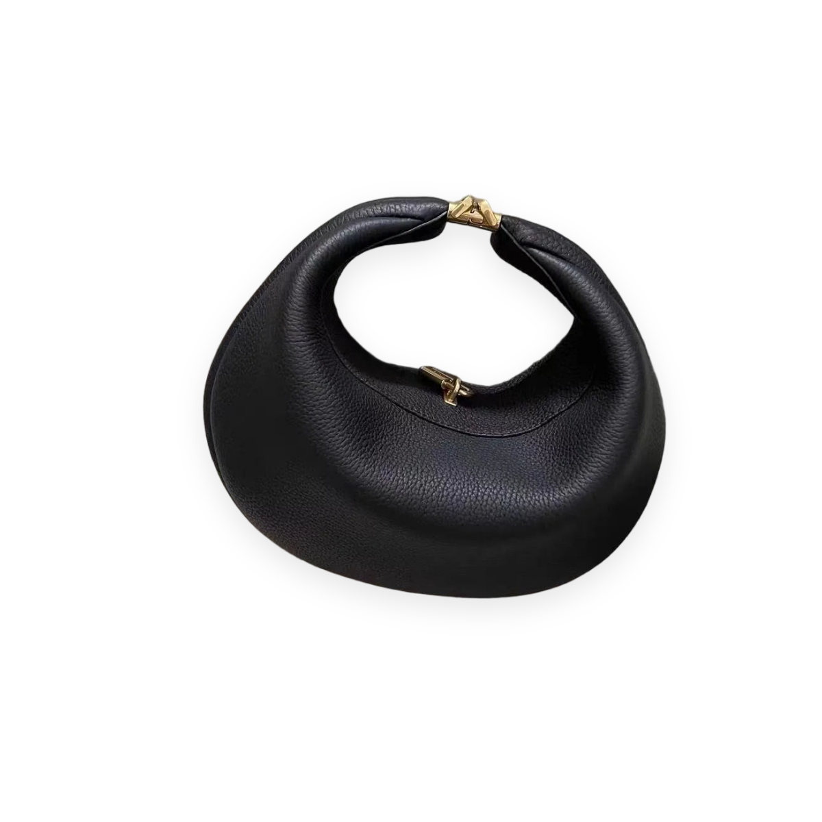 Round Calfskin Top Handle Bag