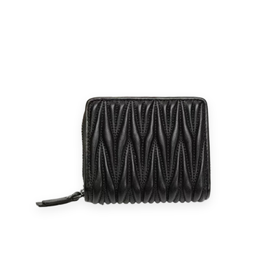 Embroidered Lambskin Leather Wallet