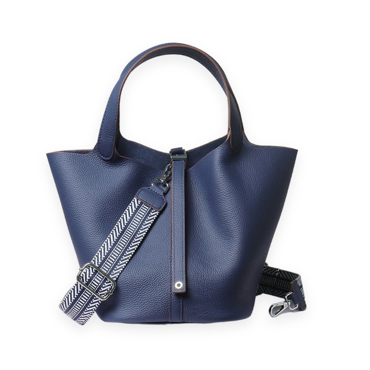 Calfskin Leather Bucket Bag