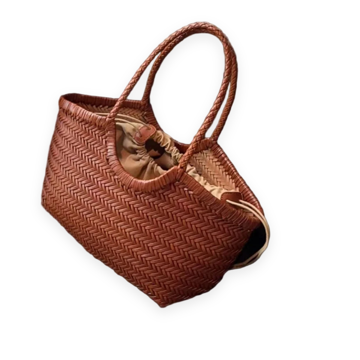 Handwoven Leather Tote Bag
