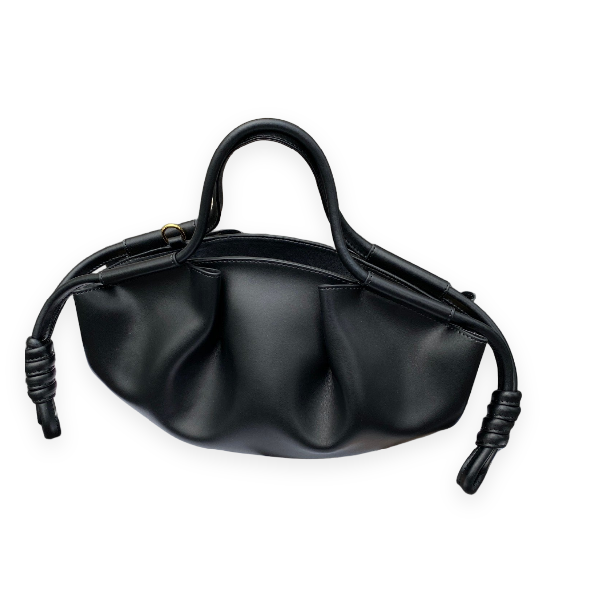 Shiny Nappa Calfskin Top Handle Bag