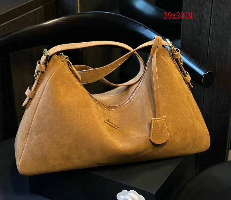 Suede Leather Crossbody Bag