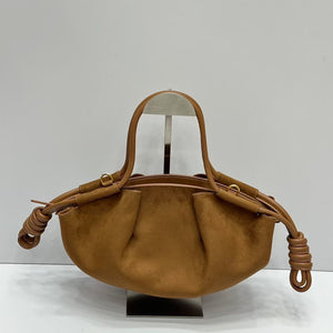 Luxe Knotted Handle Suede bag