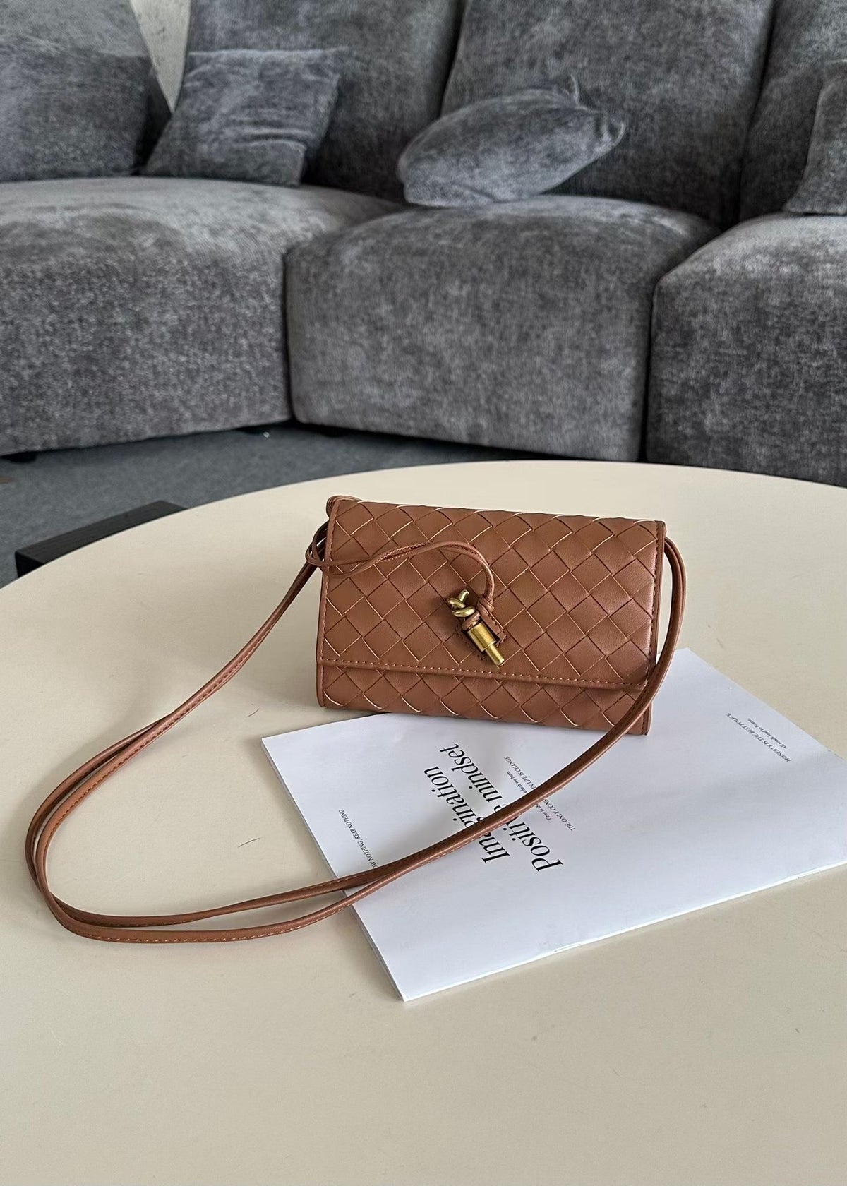 The Woven Crossbody - Calfskin