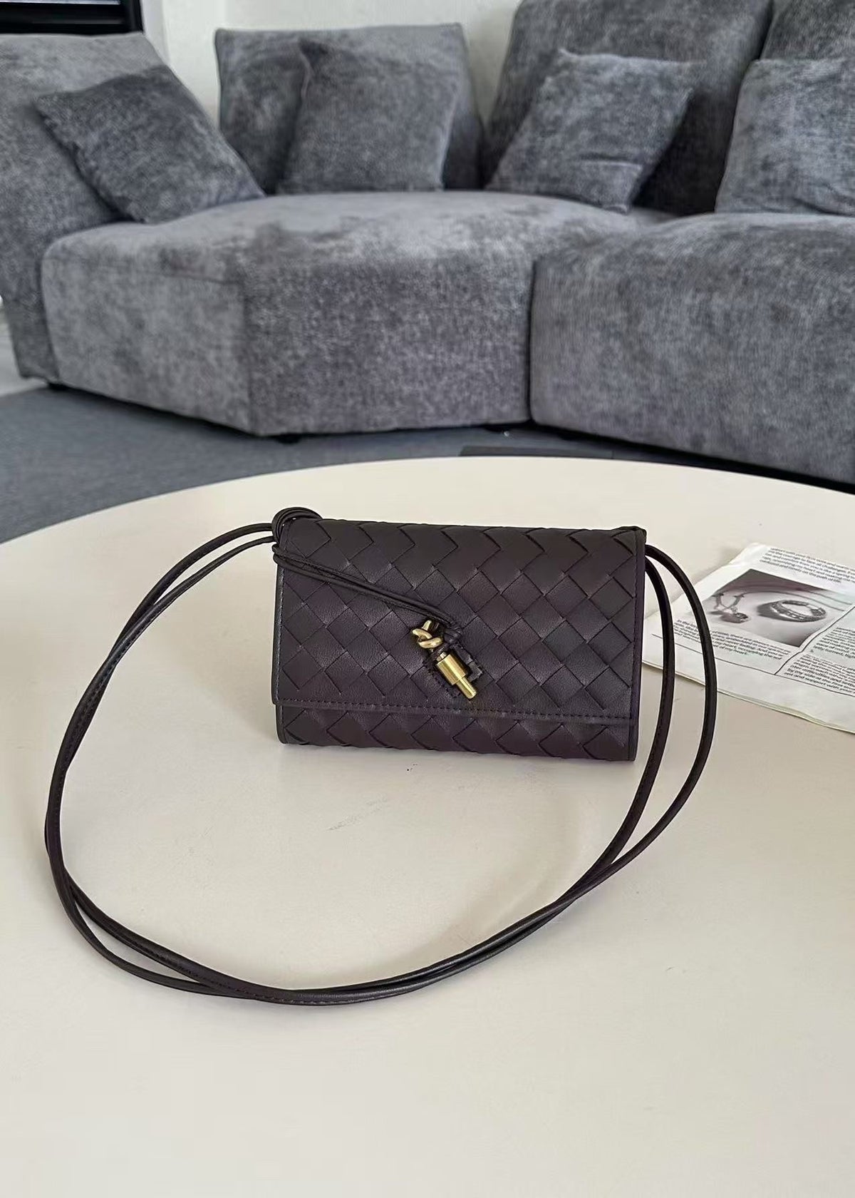 The Woven Crossbody - Calfskin
