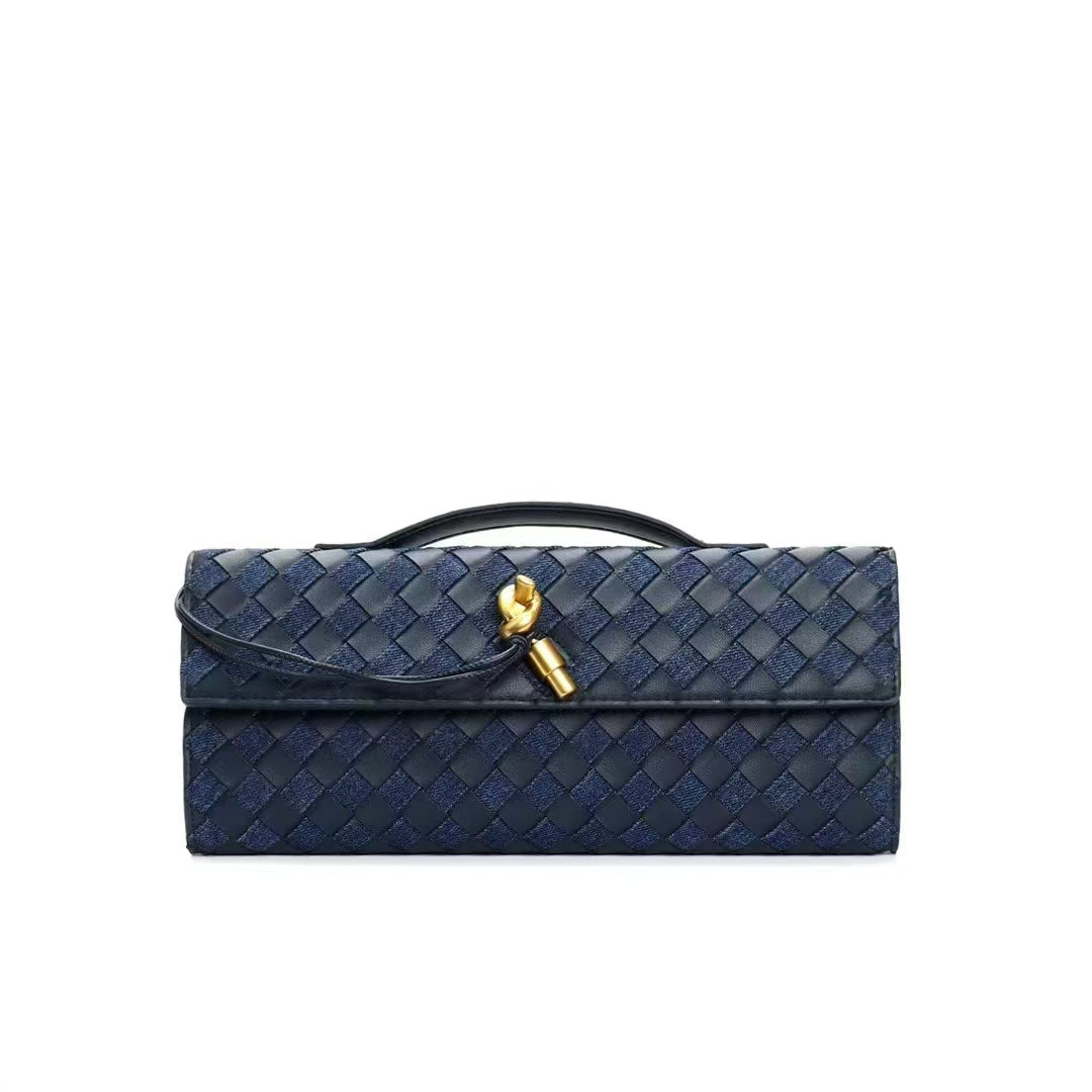 Woven Suede Clutch Bag