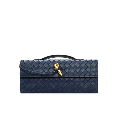 Woven Suede Clutch Bag