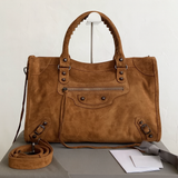 Braided Suede Calfskin Shoulder Bag