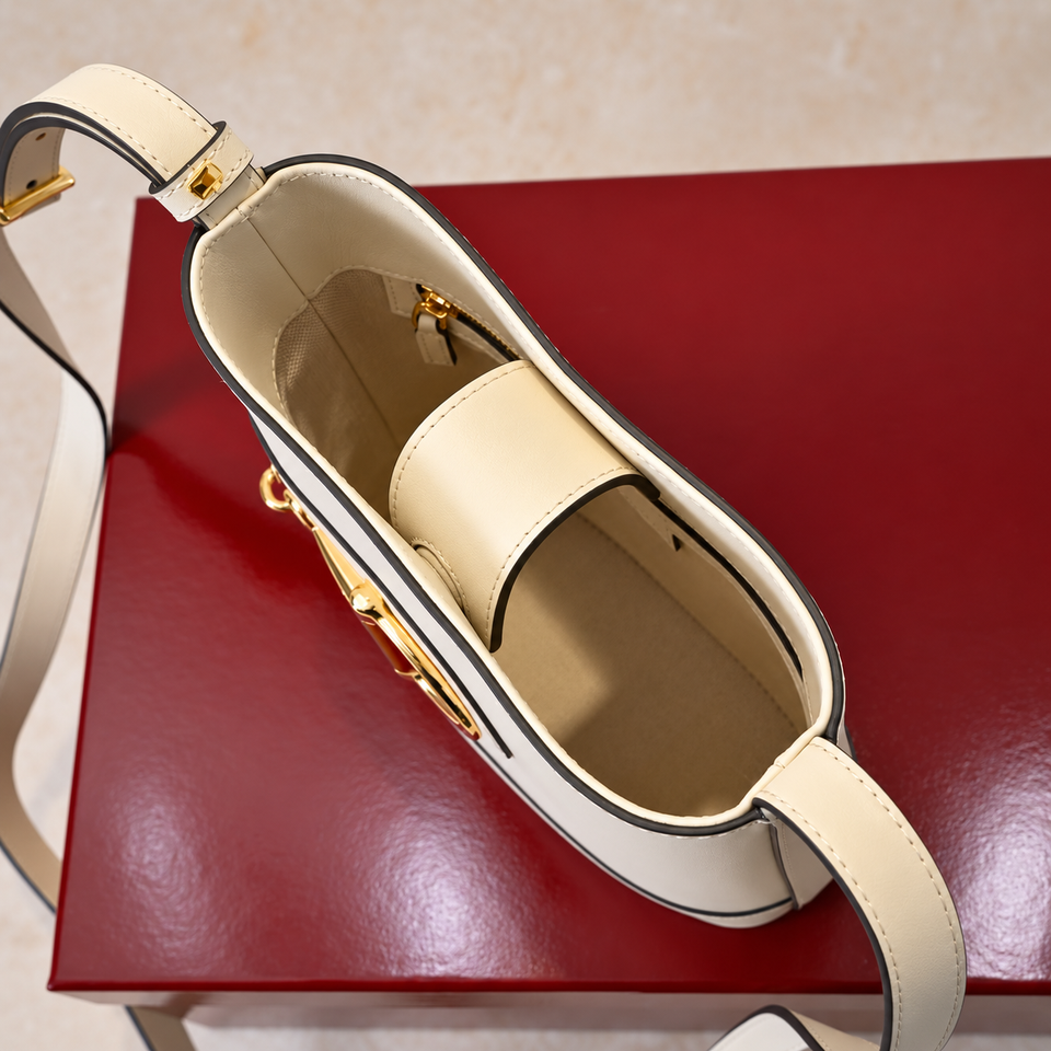Classic Horsebit Genuine Leather Bucket Bag