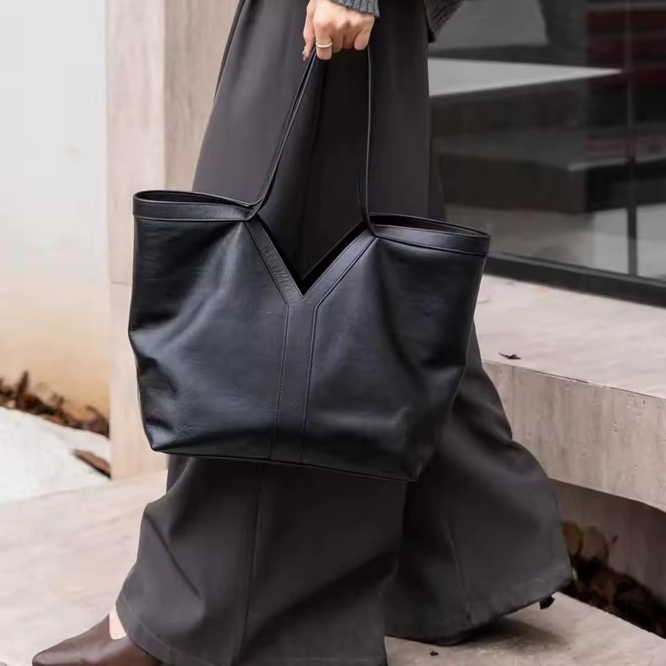 The Y Tote Bag - Calfskin Leather