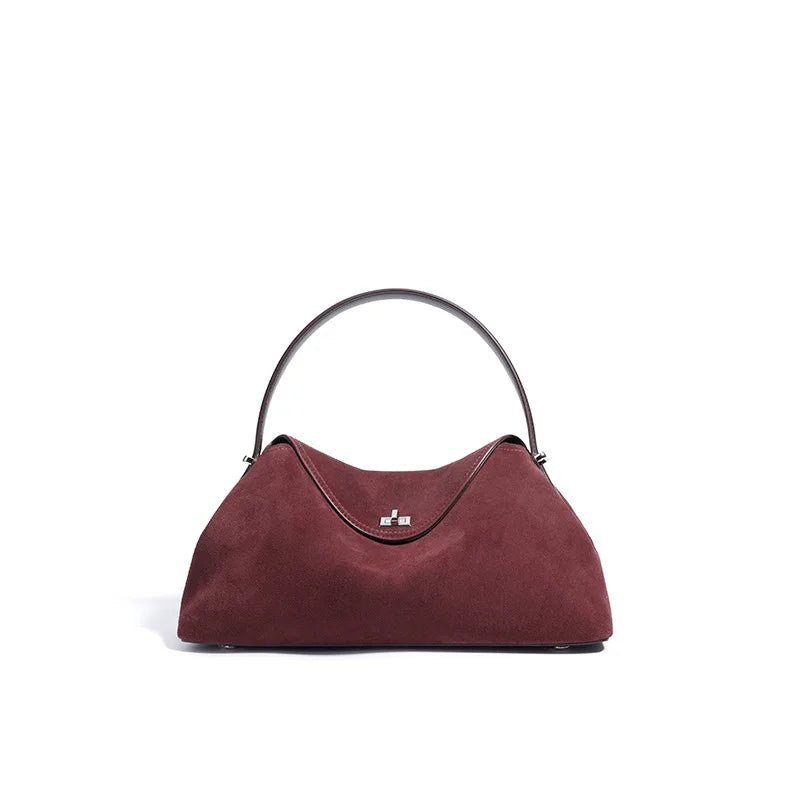 The Heritage Lock Bag - Suede Leather