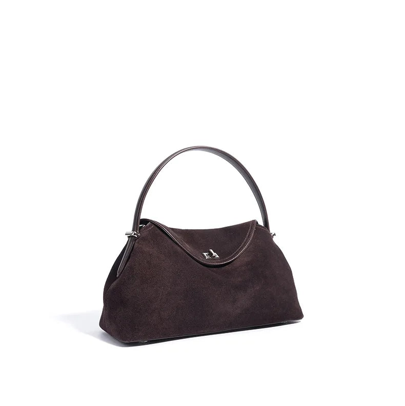 The Heritage Lock Bag - Suede Leather