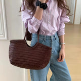 Handwoven Leather Tote Bag