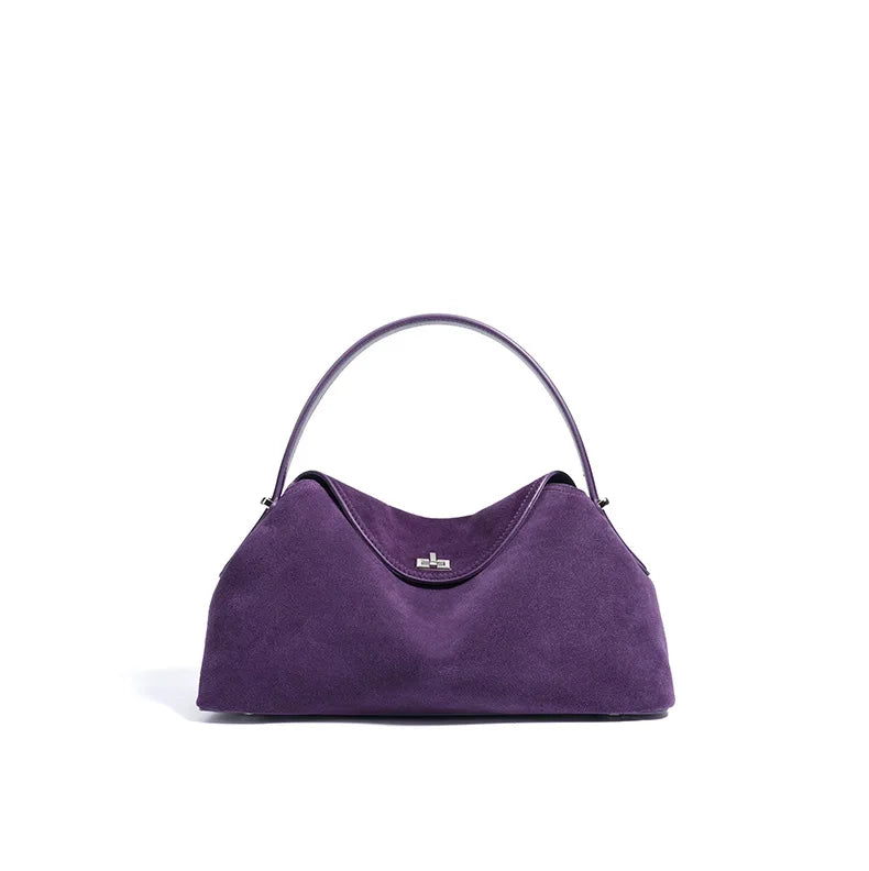 The Heritage Lock Bag - Suede Leather