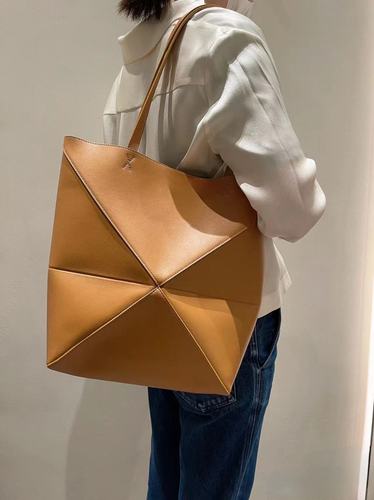 Puzzle Fold Tote Bag - Genuine Leather