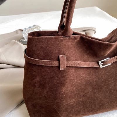 Chic Suede Leather Tote