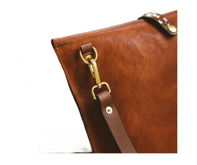 Studded Leather Envelope Crossbody