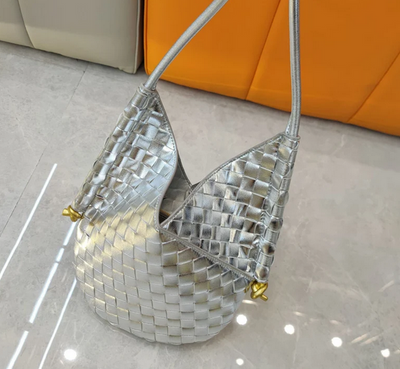 Leather Woven Clutch
