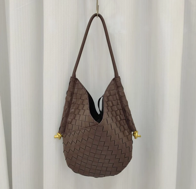 Leather Woven Clutch