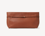 Belted Leather Clutch