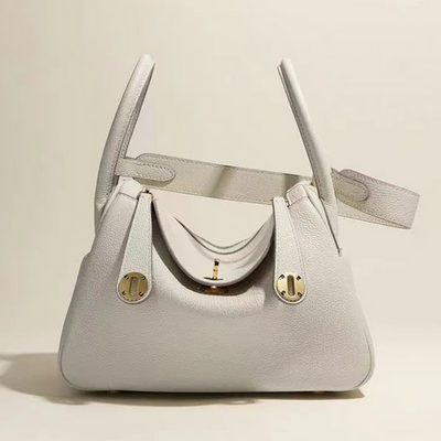 Cowhide Canvas Shoulder Bag