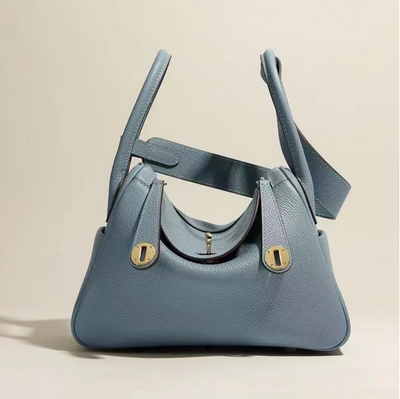 Cowhide Canvas Shoulder Bag