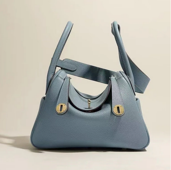 Cowhide Canvas Shoulder Bag