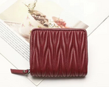 Luxe Embroidery Lambskin Wallet