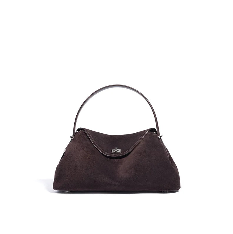 The Heritage Lock Bag - Suede Leather