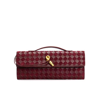 Woven Suede Clutch Bag