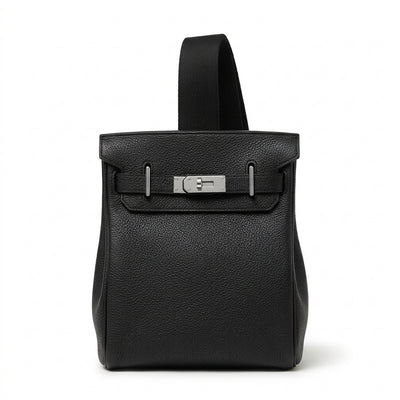 Calfskin Leather Sling Backpack