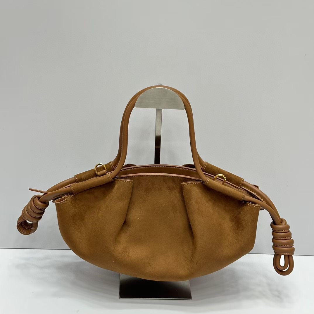 Luxe Knotted Handle Suede Bag