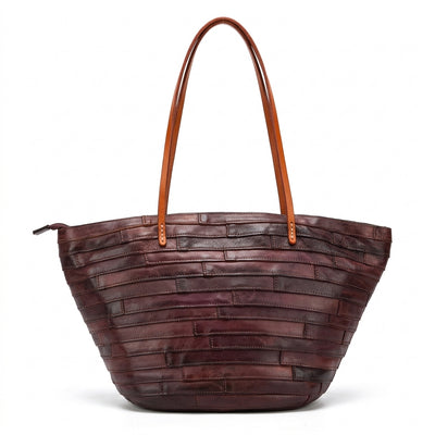 Leather Shoulder Tote Bag