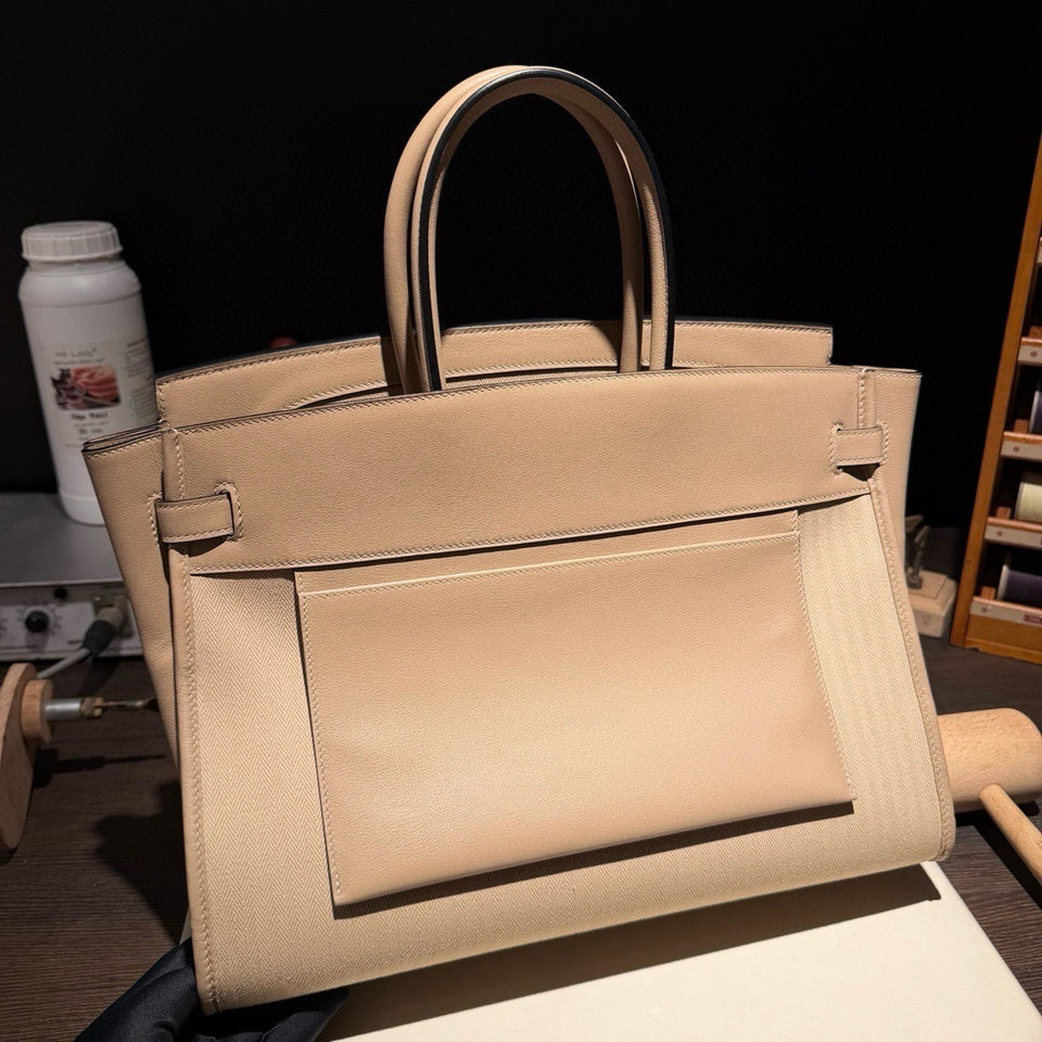 Atelier Canvas Leather Handbag