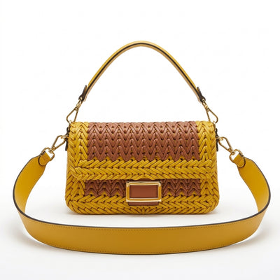 Golden Edge Calfskin Shoulder Bag
