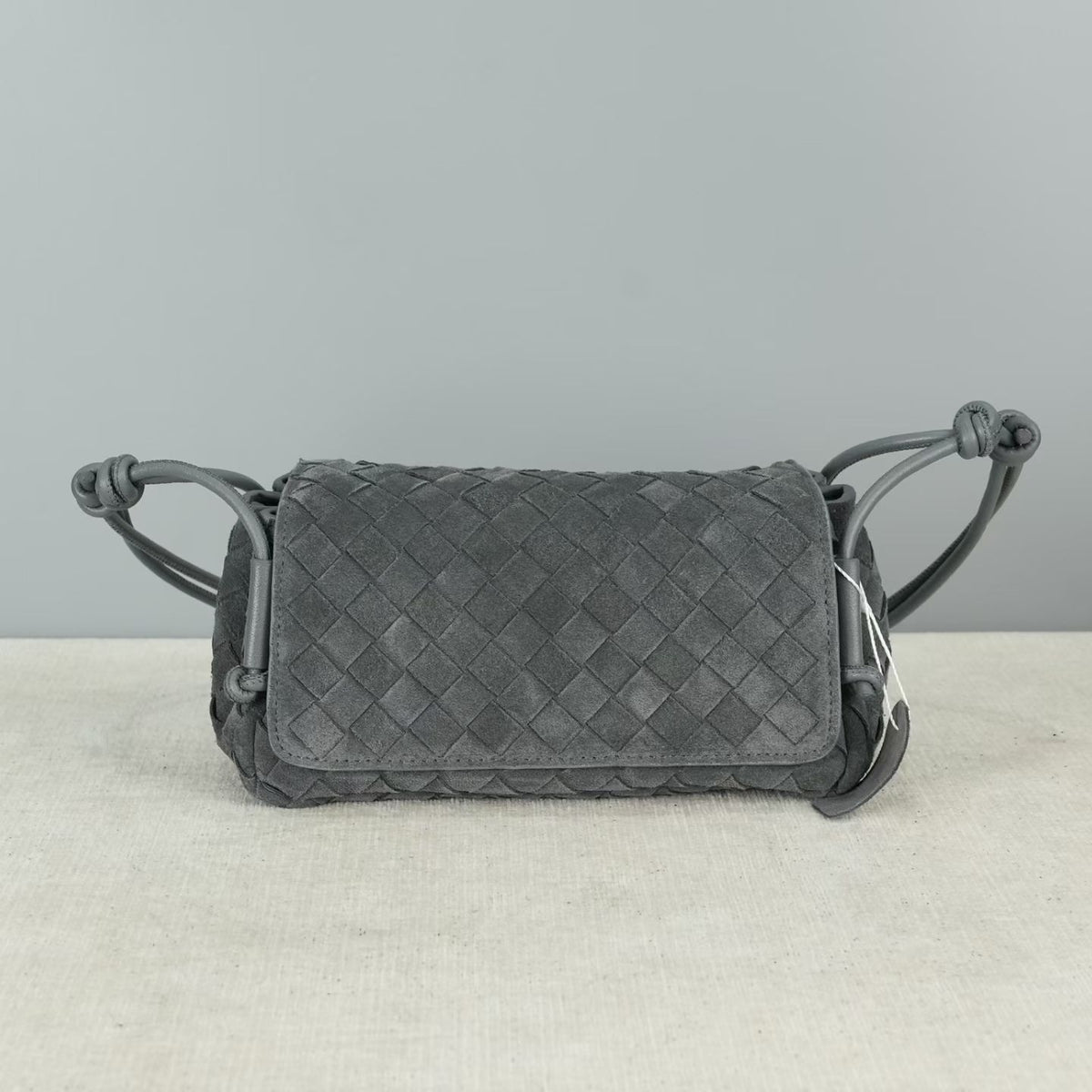 The Suede Woven Crossbody - Calfskin