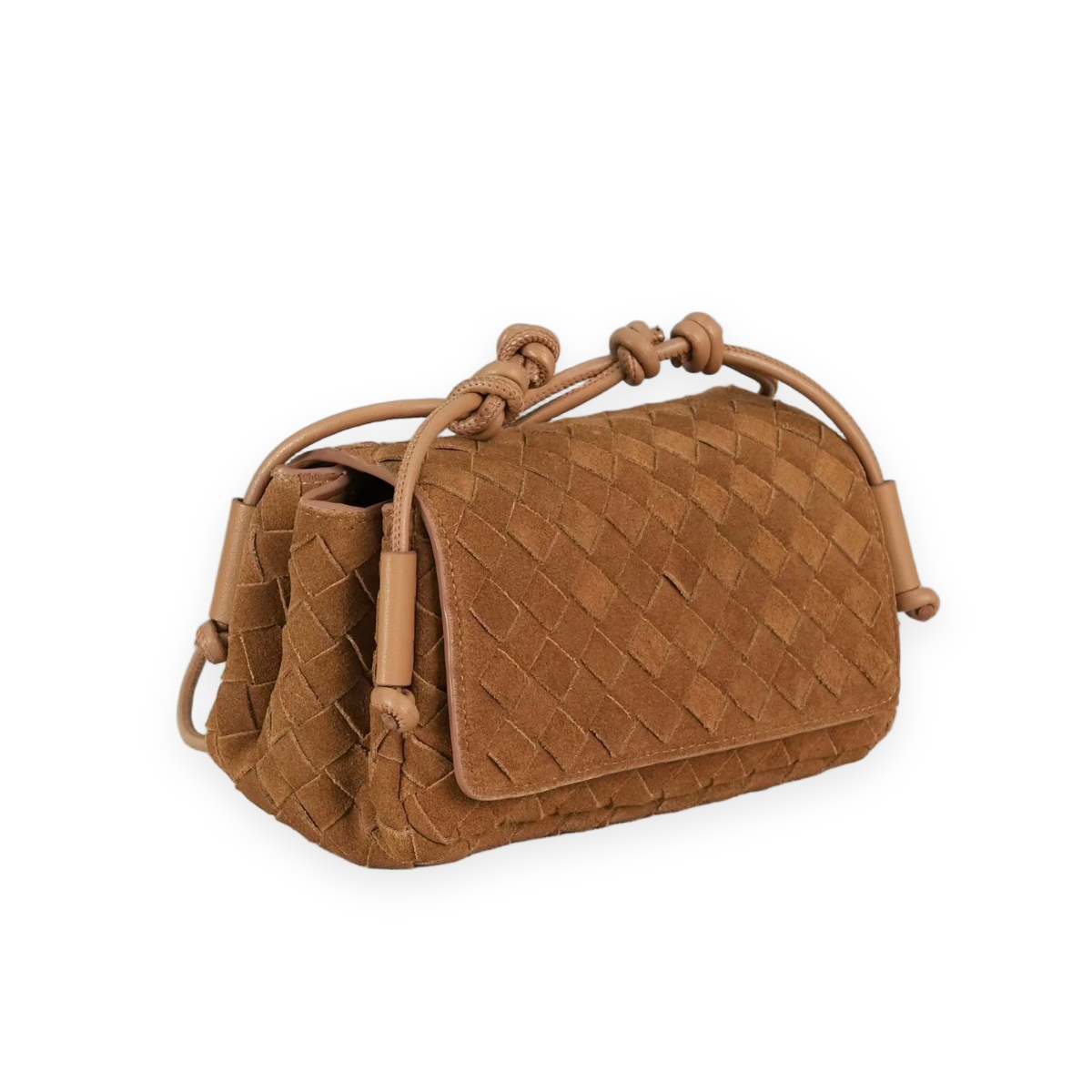 Woven Suede Crossbody Bag
