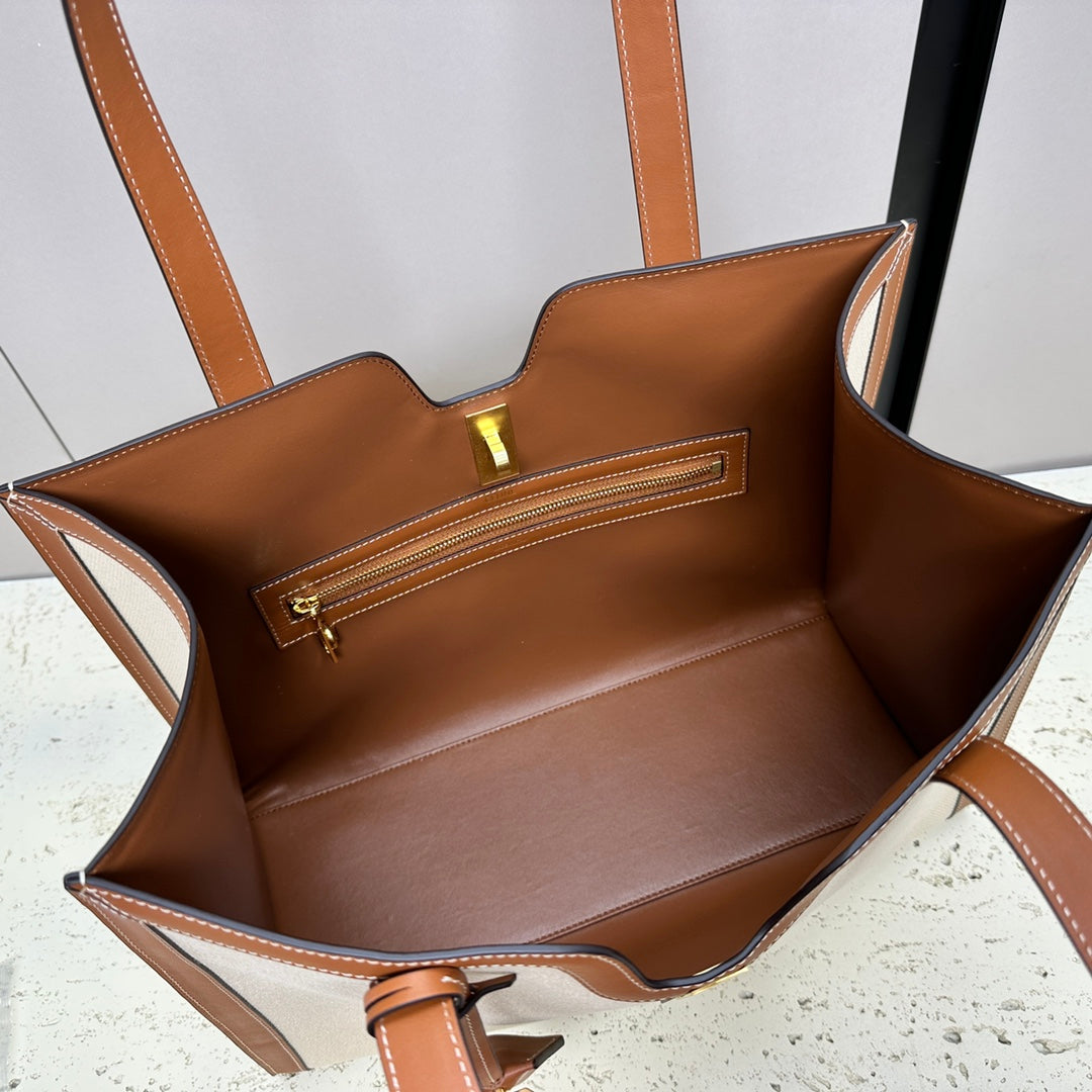 Smooth Calfskin Leather Tote Bag