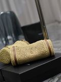 Handwoven Raffia Cylinder Bag