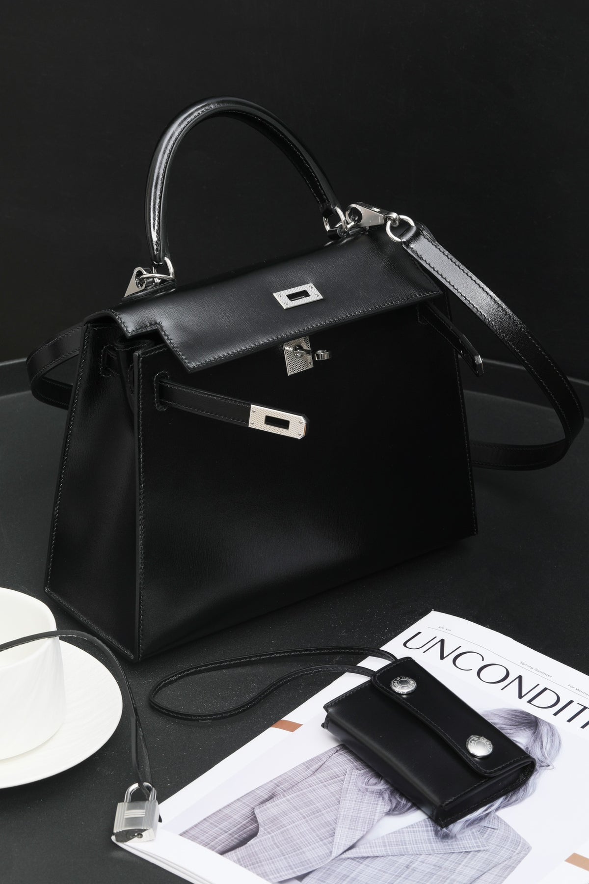 Classic Black Structured Handbag