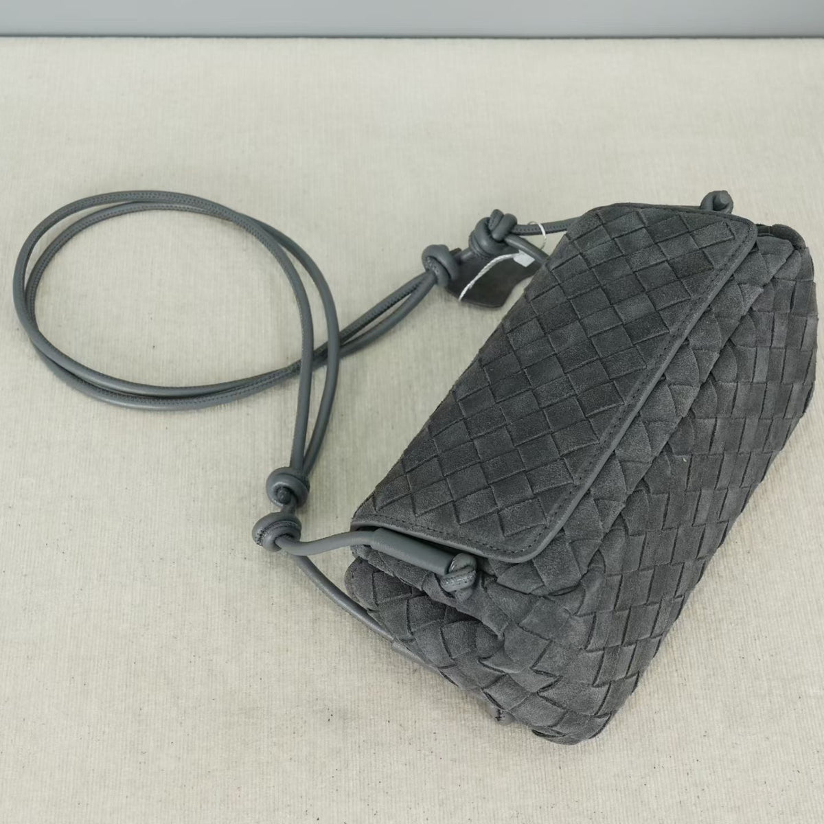 The Suede Woven Crossbody - Calfskin