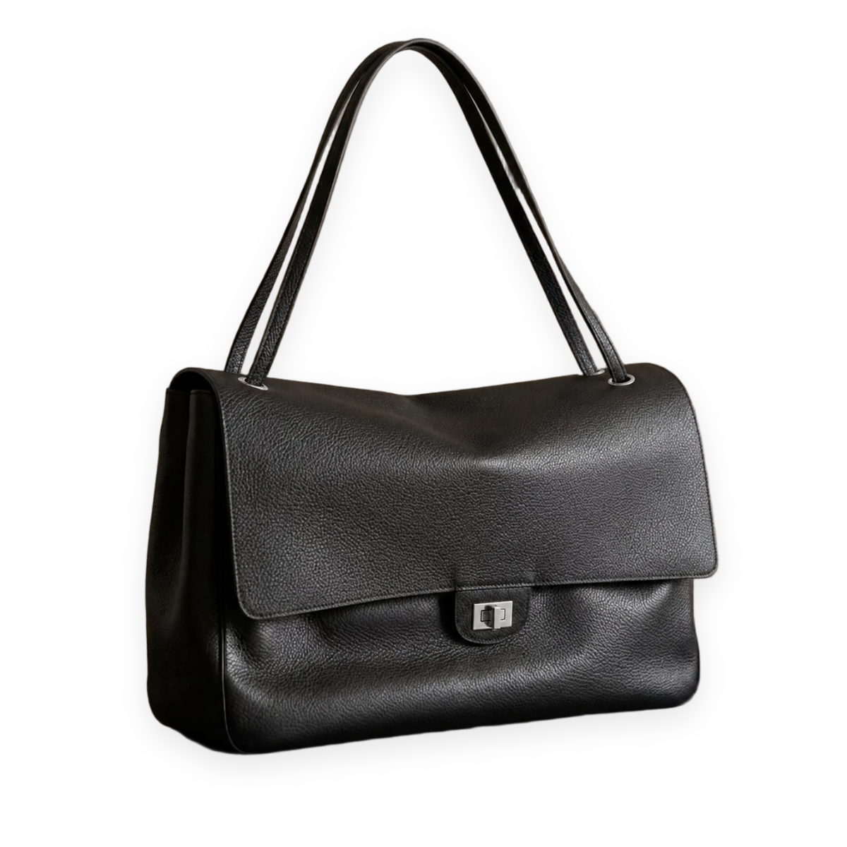 Grained Calfskin Messenger Bag