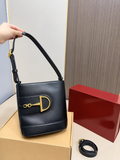 Classic Horsebit Genuine Leather Bucket Bag