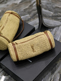 Handwoven Raffia Cylinder Bag